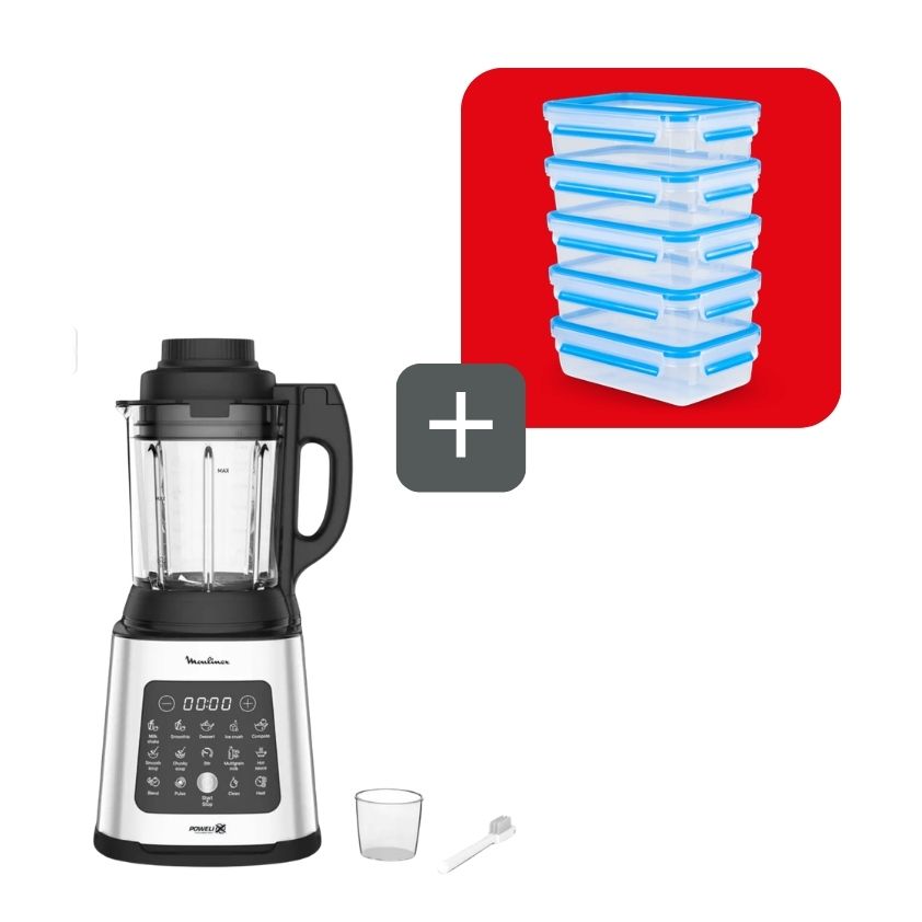 Moulinex Promo Pack Batch Cooking: Batidora Perfect Mix Cook + HerméTicos-image