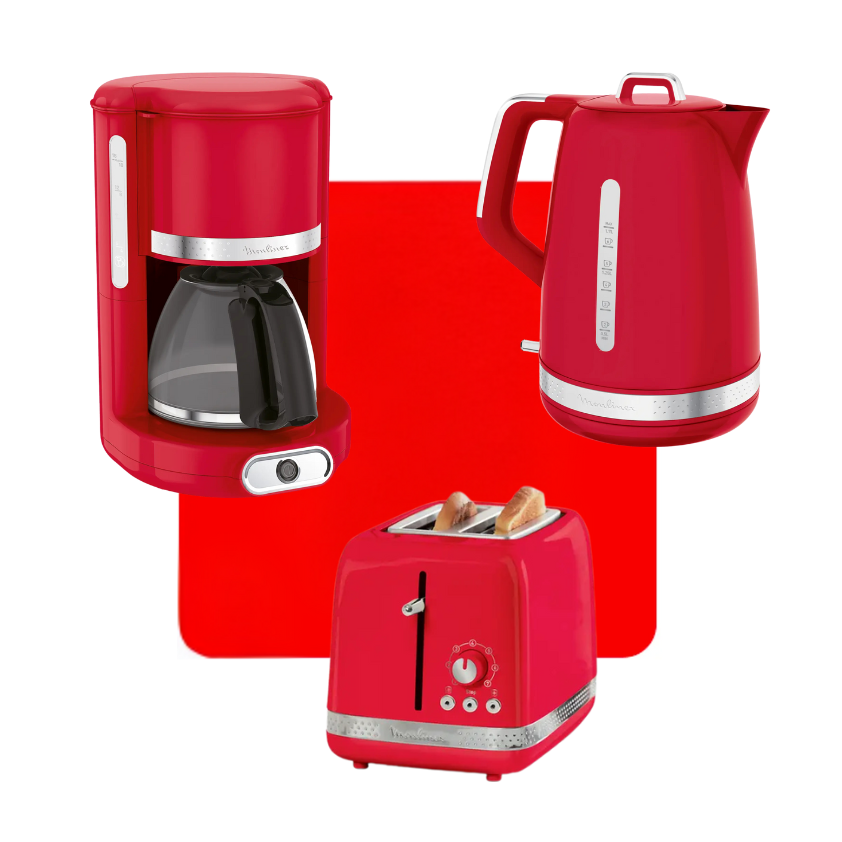 Moulinex Pack Desayuno: Cafetera + hervidor + tostadora soleil