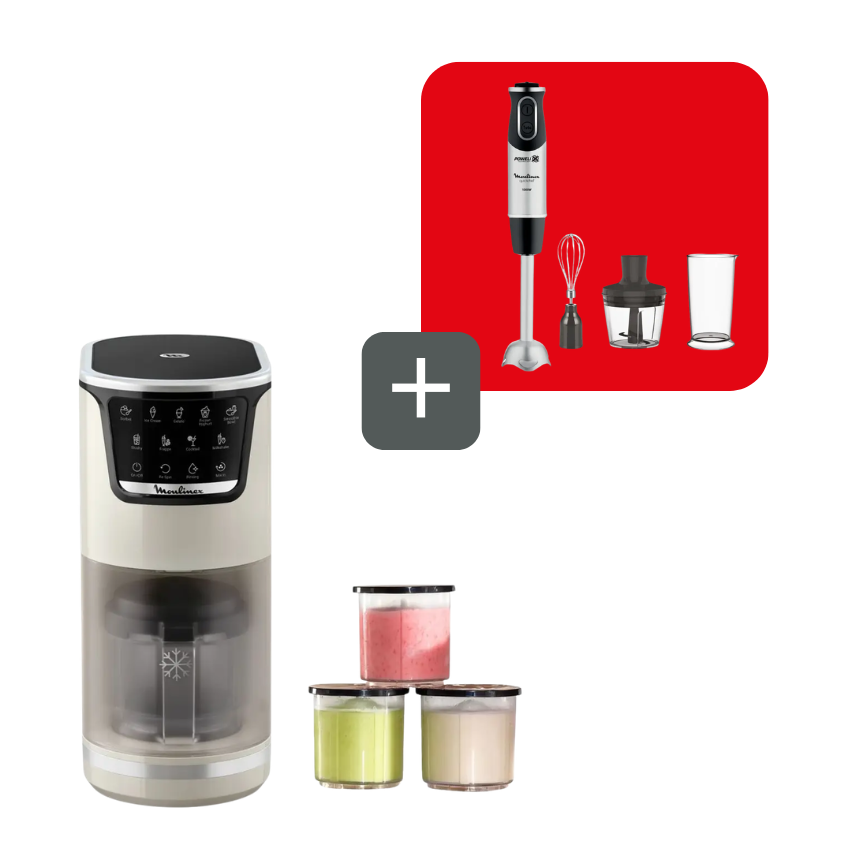 Moulinex Promo Pack Heladera Dolci + Batidora De Mano Quickchef 3 En 1-image