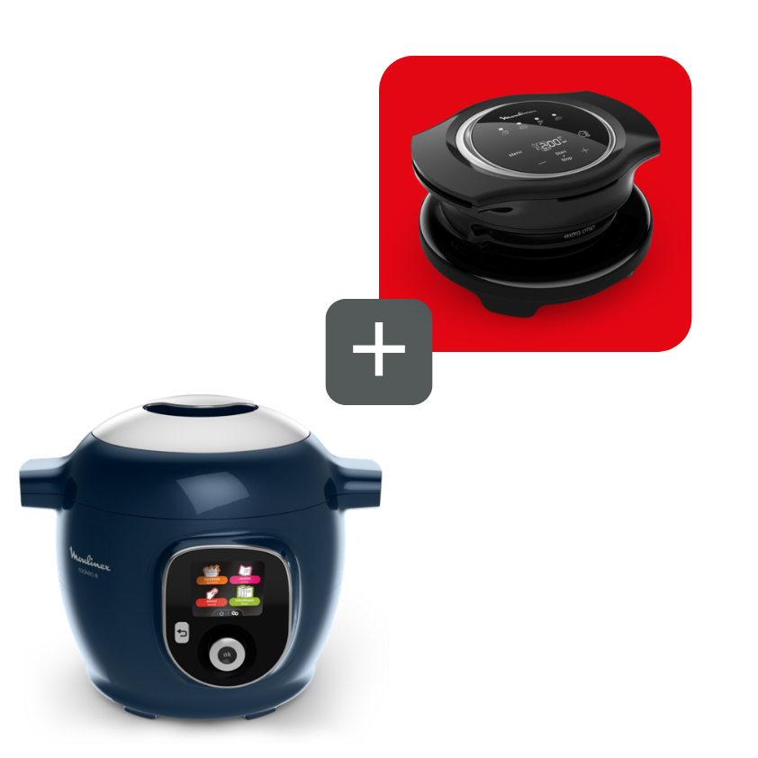 Moulinex Pack comida sana y crujiente: Cookeo + Crispy lid