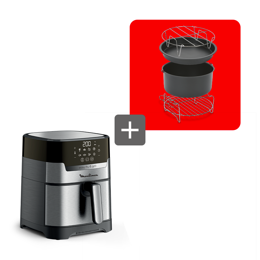 Moulinex Pack freidora easy fry inox + set accesorios easy fry